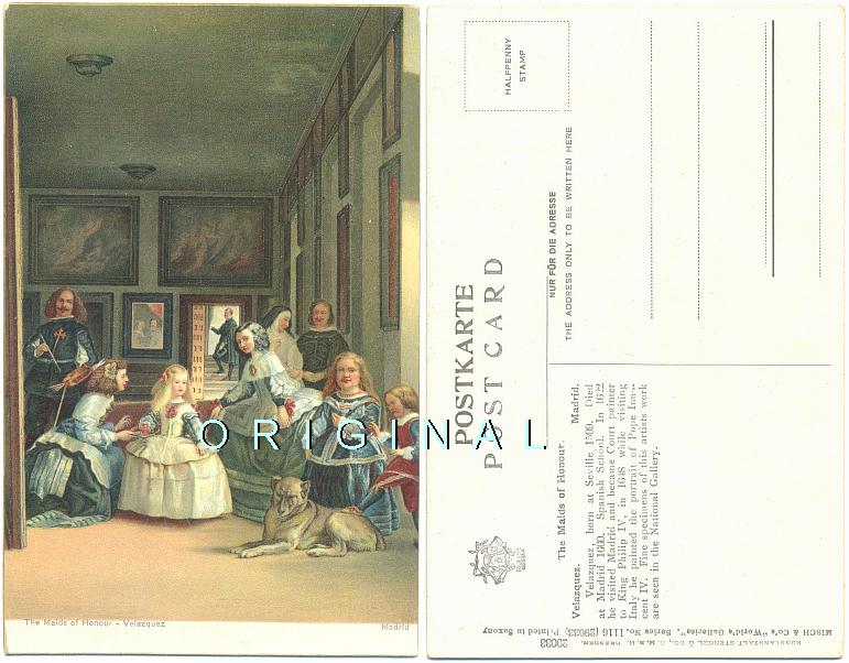 Feine Stengel-AK LITHO von ca. 1900, The Maids of Honour, Velzquez - 12,00 Eur