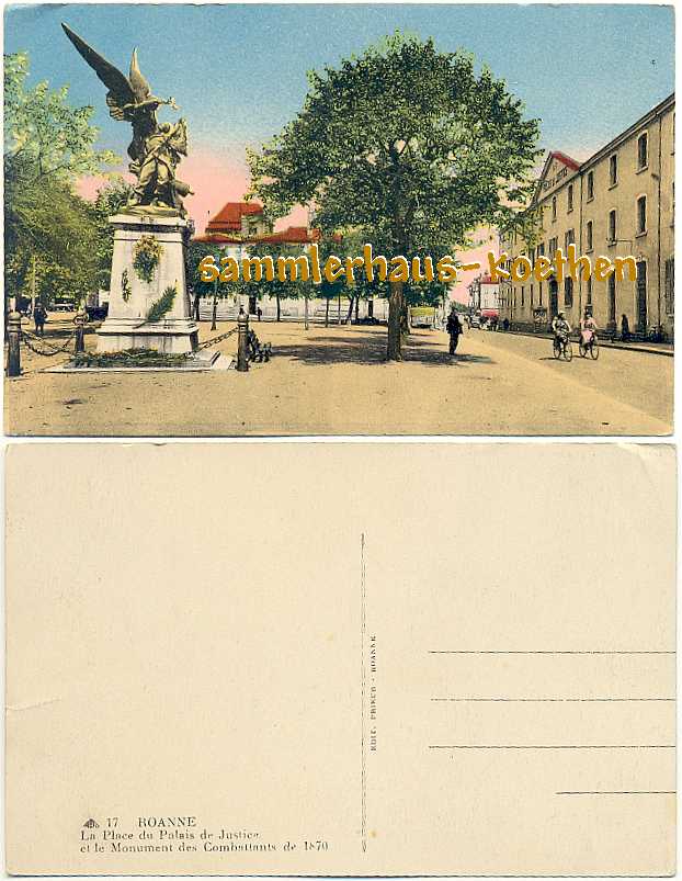 ROANNE La place du Palais de Justice, ca. 1910 -
                  8,00 Eur