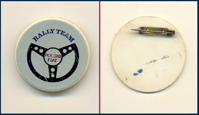 Altes Abzeichen, Pin RALLY TEAM Polski Fiat aus Plastik - 3,00 Eur